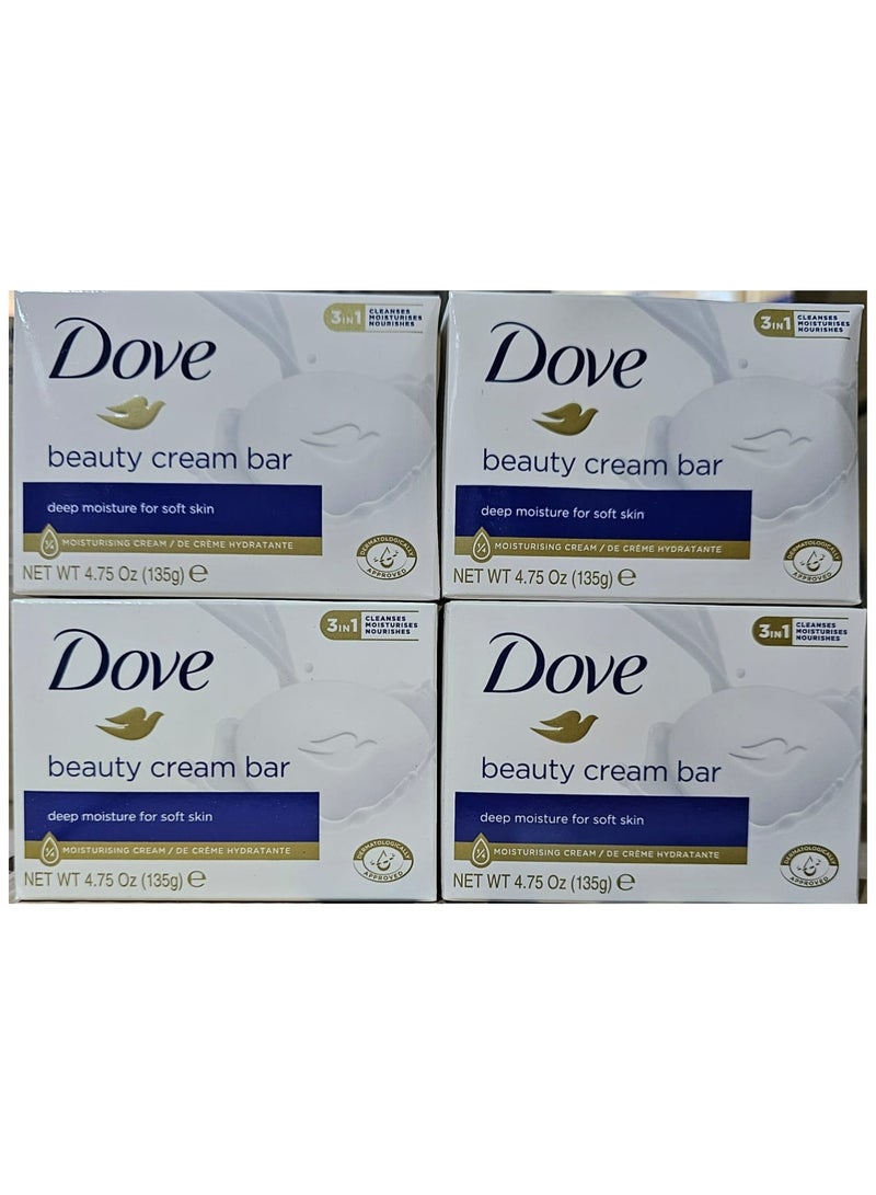 دوف صابون قالب كريم الجمال أبيض 135g Pack of 4 