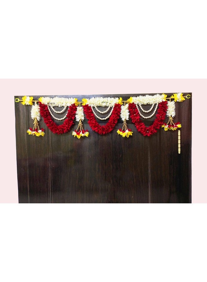 Afarza Toran for Main Door Latest Home Decoration Entrance Hanging Handmade Bandarwal Gift Item - Multicolor, 39 Inch - Image 1