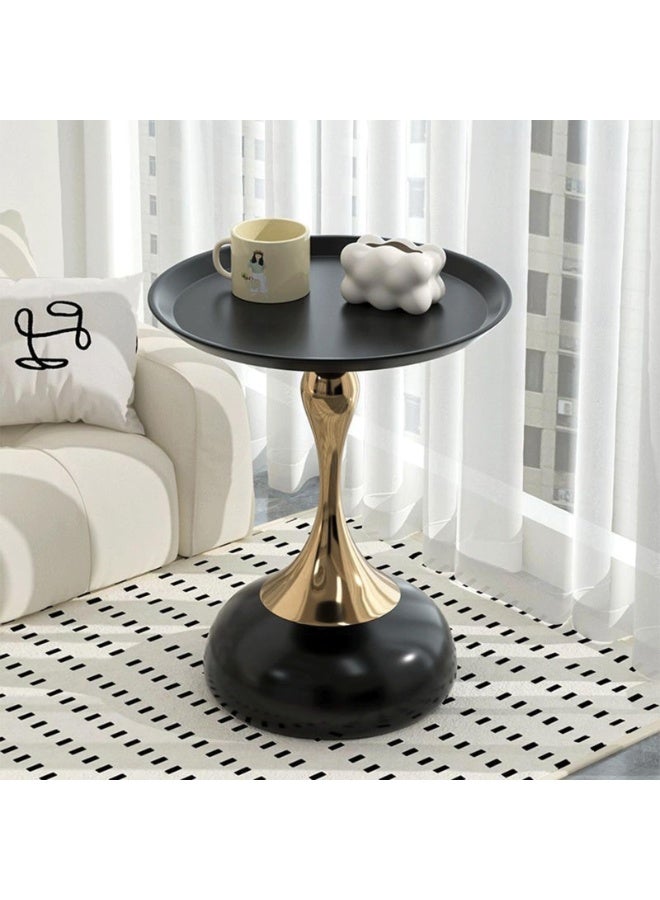 X spring Side table-gilded Art Deco coffee table with weighted base-elegant side table for small spaces - Image 3