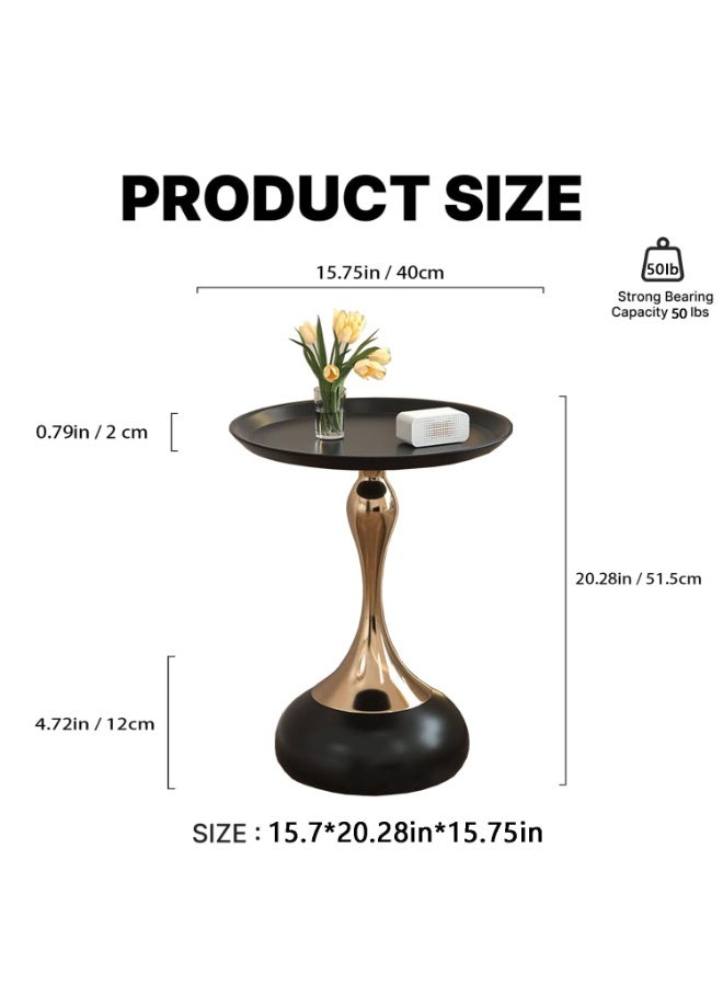 X spring Side table-gilded Art Deco coffee table with weighted base-elegant side table for small spaces - Image 2