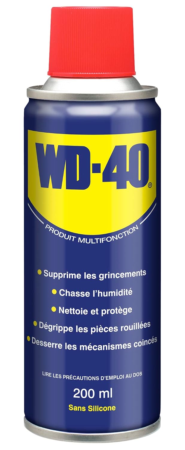 WD-40 Multi-Use 200ml Spray Aerosol Can All-Purpose Lubricant, Cleans Rust, for Home & Workshop Use - Image 1