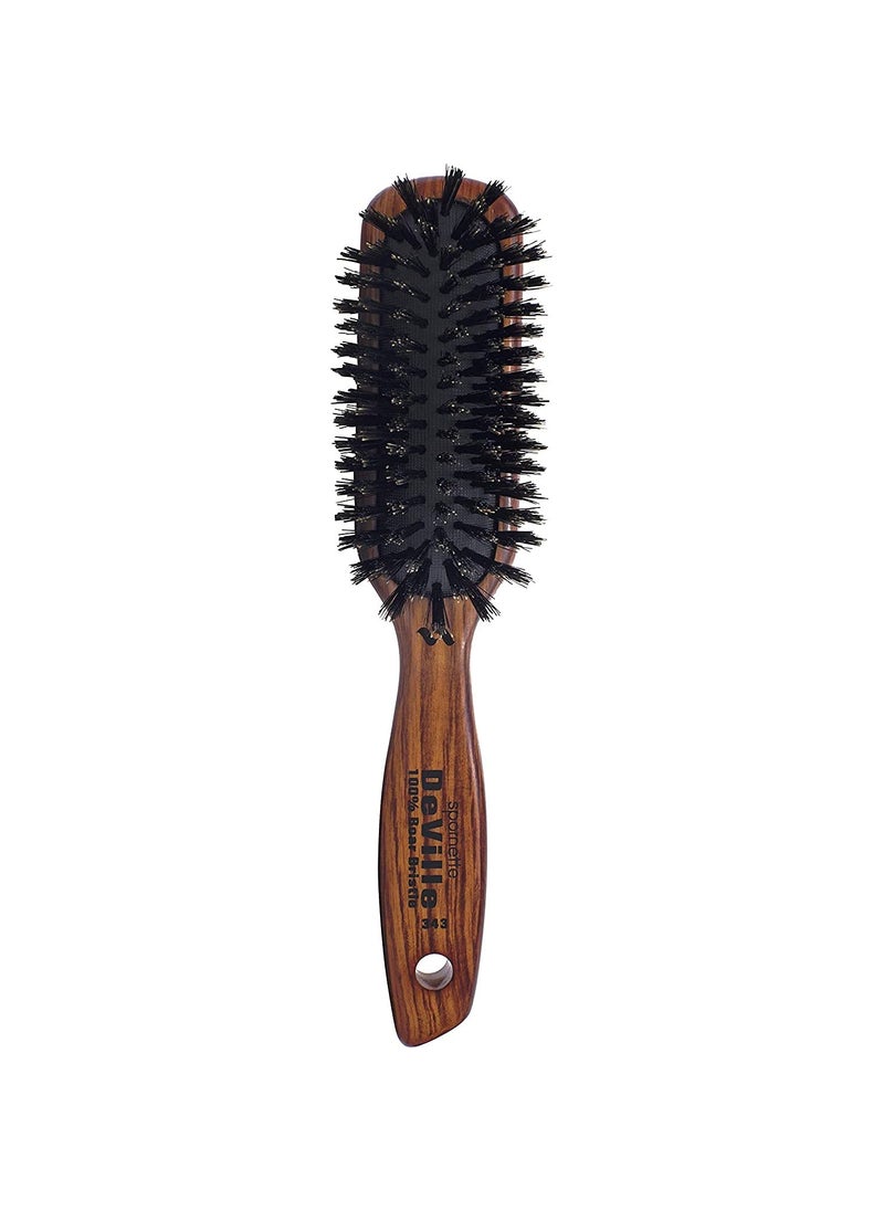 Spornette - Spornette Deville Sculpting Hair Brush 343 Soft Boar Bristle Wood Handle Cushioned Smoothing Brush for Daily Maintenance Finishing  Adds Shine to Brush Outs and Blow Outs - Image 1