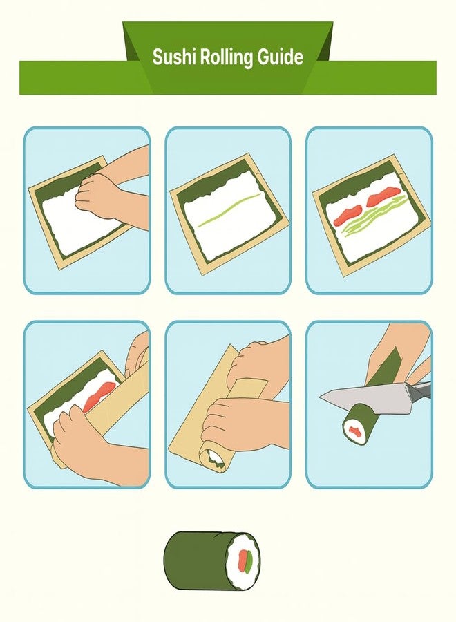 JapanBargain S-3155, Green Bamboo Sushi Roller Mat 9-1/2-inch Square - Image 5