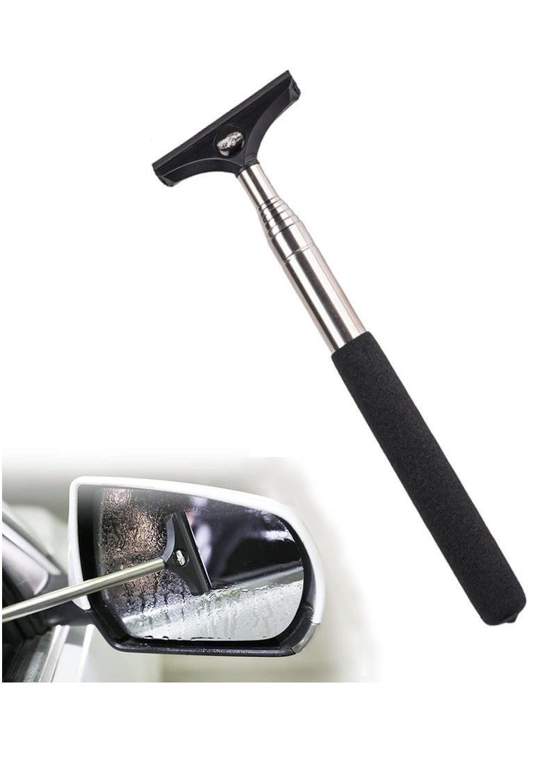GUDOO Car Rearview Mirror Wiper Retractable Auto Glass Squeegee Water Cleaner Portable Cleaning Tool  - Image 1