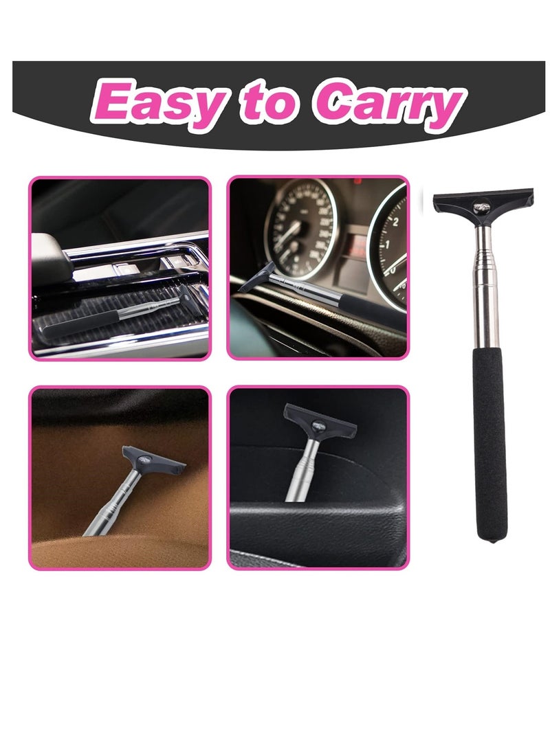 GUDOO Car Rearview Mirror Wiper Retractable Auto Glass Squeegee Water Cleaner Portable Cleaning Tool  - Image 2