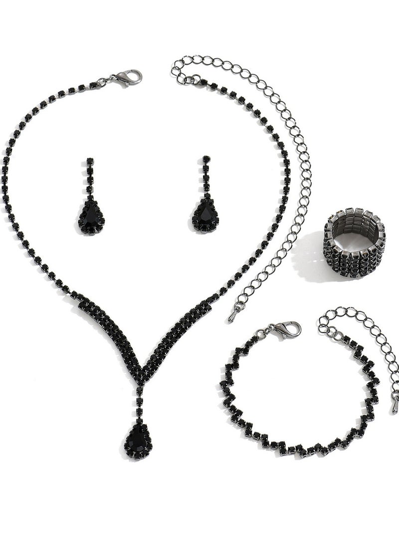 Jewelry Sets  Black  4 PCS - Image 2
