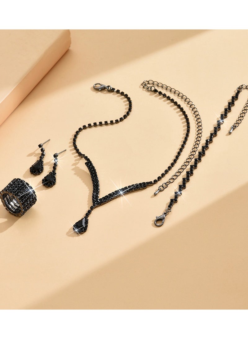Jewelry Sets  Black  4 PCS - Image 3
