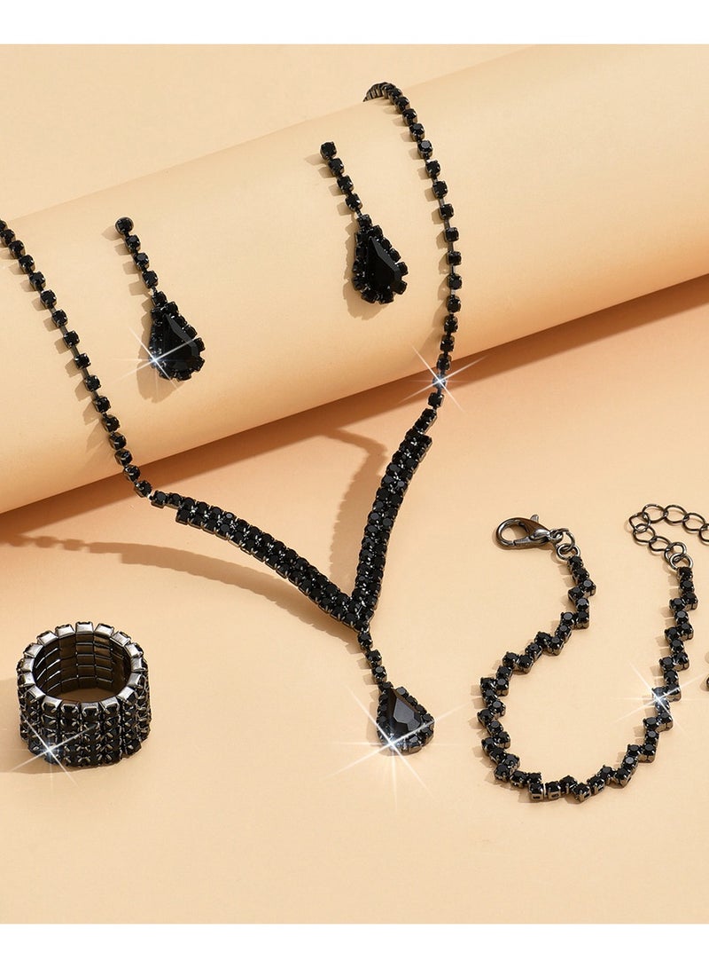 Jewelry Sets  Black  4 PCS - Image 5
