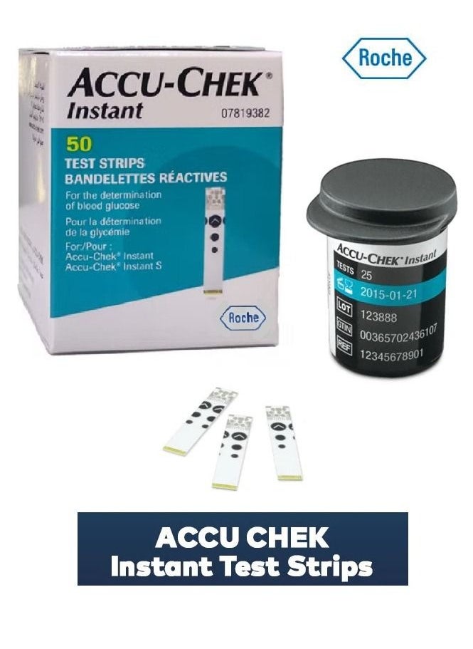 ACCU-CHEK Instant 50-Piece Instant Blood Glucose Test Strip Set  - Image 1