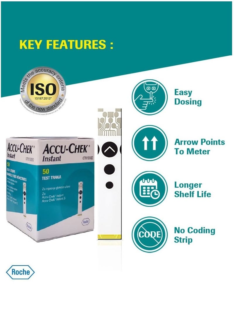 ACCU-CHEK Instant 50-Piece Instant Blood Glucose Test Strip Set  - Image 3