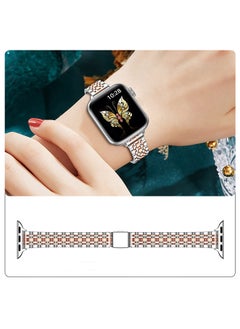 O Ozone Slim Metal Straps For Apple Watch Series 10 9 8 7 6 5 4 SE 38/40/41/42mm Stainless Steel Metal Wristband - Silver  - Image 4
