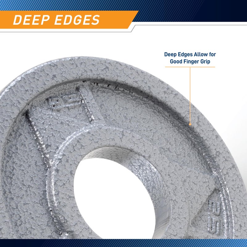 Marcy Classic 2" Cast Iron Olympic Grip Plates, 2.5lb - Image 4