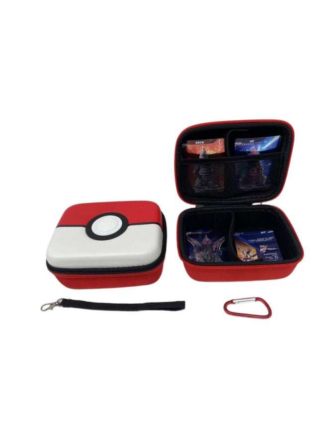 Pokemon Trading Card Game Tcg Box Compatible Card Pack Digital Computer/game Console Protective Case-Model:Red And White Elf Ball