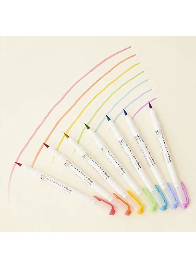 Zebra Technologies Zebra Highlighter Mildliner Brush Honnori fluorescence color 5 Colors Set, WFT8-5C - Image 2