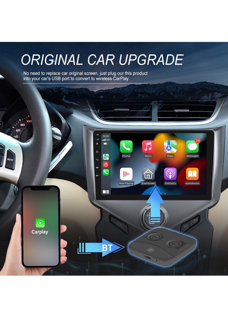 KASTWAVE Wireless CarPlay, Adapter for All Factory Wired CarPlay Cars, CarPlay Wireless Dongle Plug & Play Converts Wired CarPlay to Wireless for Factory Wired CarPlay Cars Ai Box Adapter USB Type C - Image 3