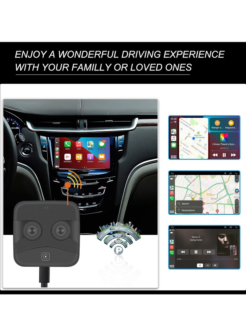 KASTWAVE Wireless CarPlay, Adapter for All Factory Wired CarPlay Cars, CarPlay Wireless Dongle Plug & Play Converts Wired CarPlay to Wireless for Factory Wired CarPlay Cars Ai Box Adapter USB Type C - Image 5