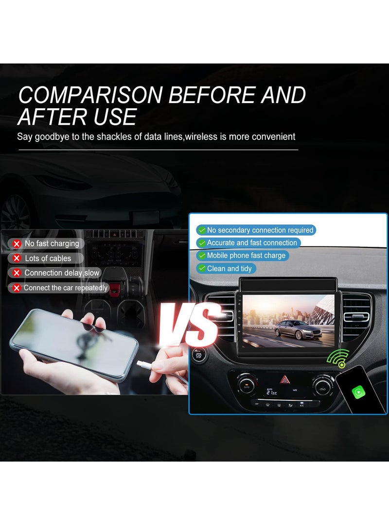 KASTWAVE Wireless CarPlay, Adapter for All Factory Wired CarPlay Cars, CarPlay Wireless Dongle Plug & Play Converts Wired CarPlay to Wireless for Factory Wired CarPlay Cars Ai Box Adapter USB Type C - Image 4