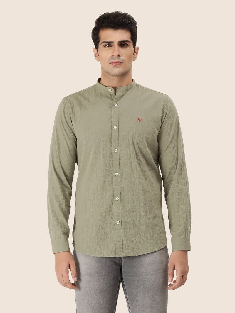 amswan Premium Men's Crinkle Cotton Shirt - Image 4