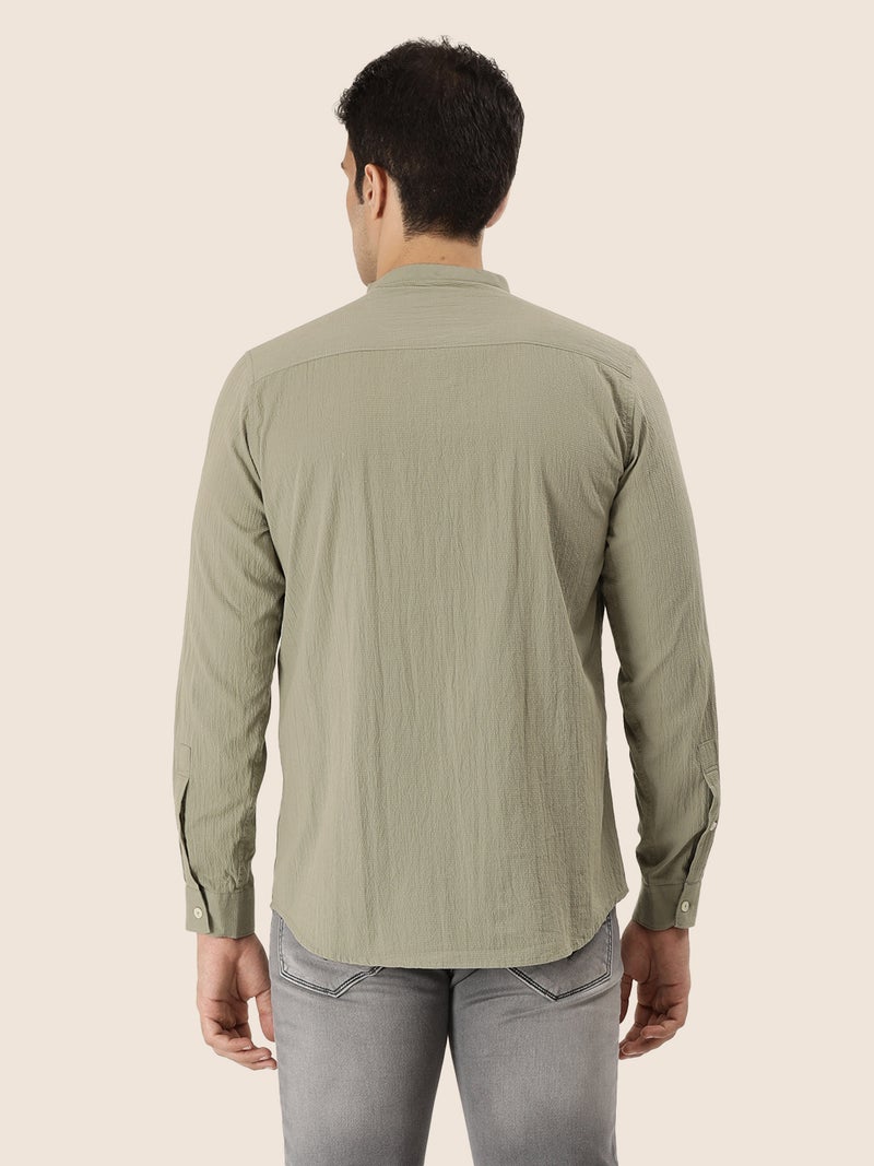 amswan Premium Men's Crinkle Cotton Shirt - Image 1