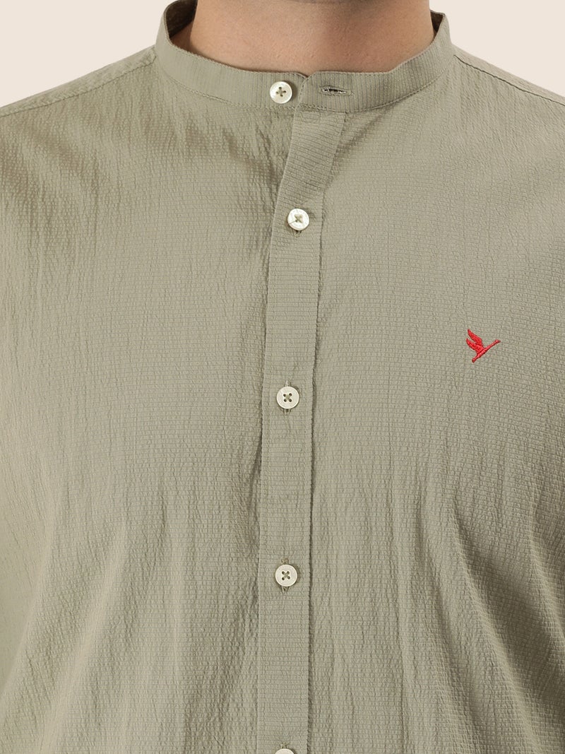 amswan Premium Men's Crinkle Cotton Shirt - Image 2