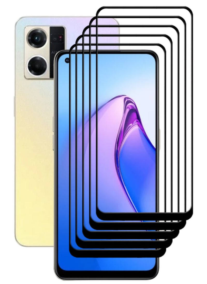 ACLIX 5 Pieces Antistatic ESD Dustproof Premium Quality High Definition Tempered Glass Screen Protector Designed For Oppo Reno8 4G - Image 1