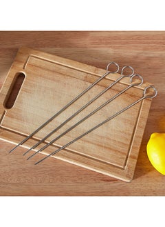 Home Box BarbeQ Grill 4-Piece Steel Skewer Set 44x11.5x0.5 cm  - Image 1