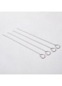 Home Box BarbeQ Grill 4-Piece Steel Skewer Set 44x11.5x0.5 cm  - Image 5