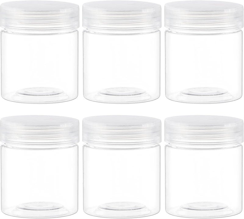 BENECREAT 12 Pack 125ml Clear Plastic Round Container Empty Storage Jars(6.5x5.5cm） - Image 1