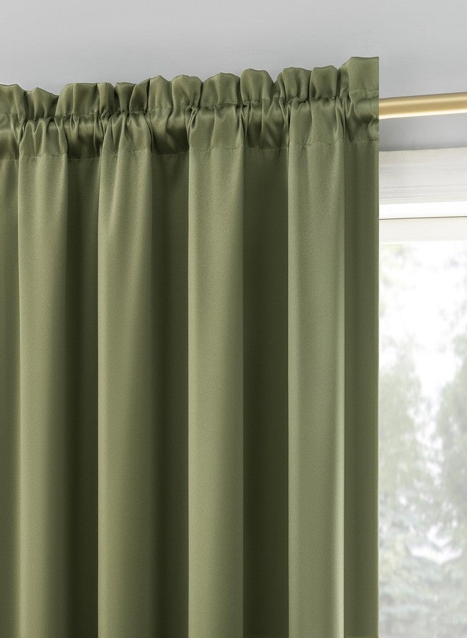 Sun Zero Oslo Theater Grade Extreme 100% Blackout Rod Pocket Curtain Panel, 52" x 84", Sage Green - Image 3