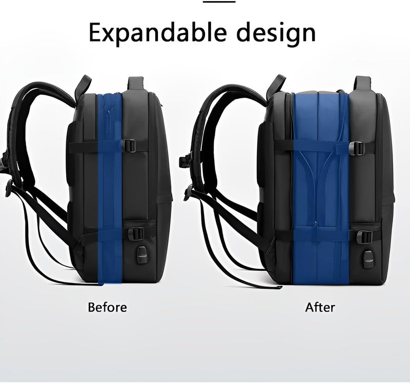Skycare Business Travel Waterproof Backpack, Multi-functional Large Capacity Expandable Computer Bag for Handheld or Shoulder Carry - Image 2