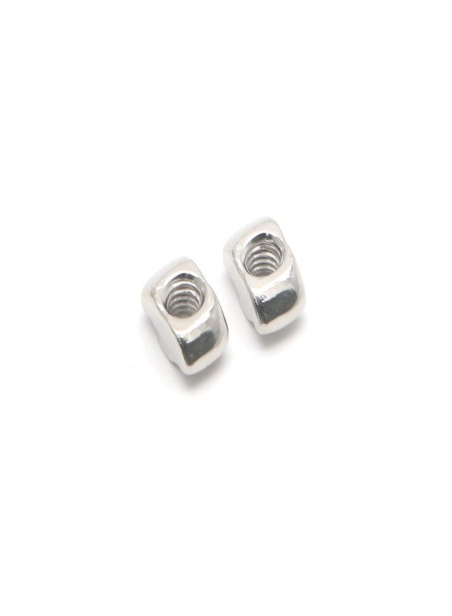 FarBoat Hardware Semi-Circle Sliding M4 T Slot Nut Fastener Kit European Standard 20 Series Carbon Steel Nickel-Plated Aluminum Profile Accessories, 100 Pcs - Image 3