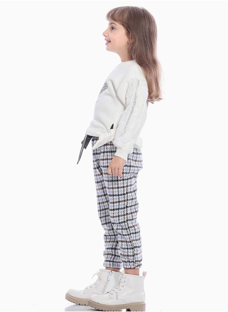 KTK by Katakit - White Sweatshirt With Butterfly Print For Girls - Image 1