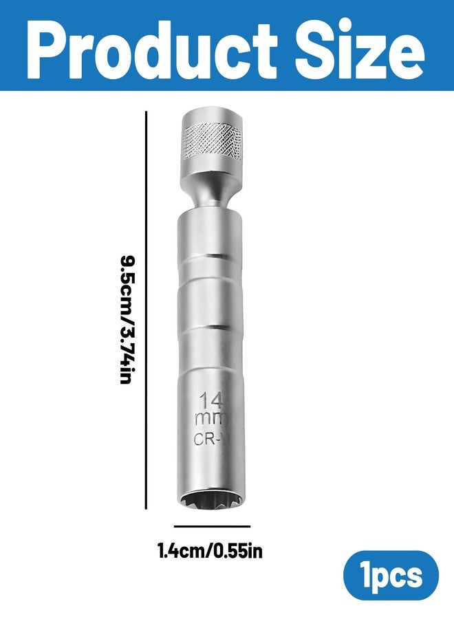 RupeeRise Spark Plug Socket,14mm Ultra Thin Spark Plug Socket Wrench, Long Reach Spark Plug Removal Tool for Tight Engine Spaces - Image 2
