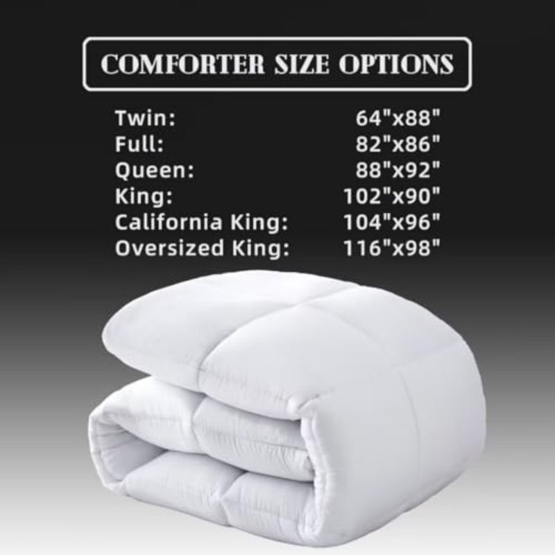 Down Alternative Quilted Comforter- Lightweight Duvet Insert or Stand-Alone Comforter with Corner Duvet Tabs, 88x92 Inch - Image 5