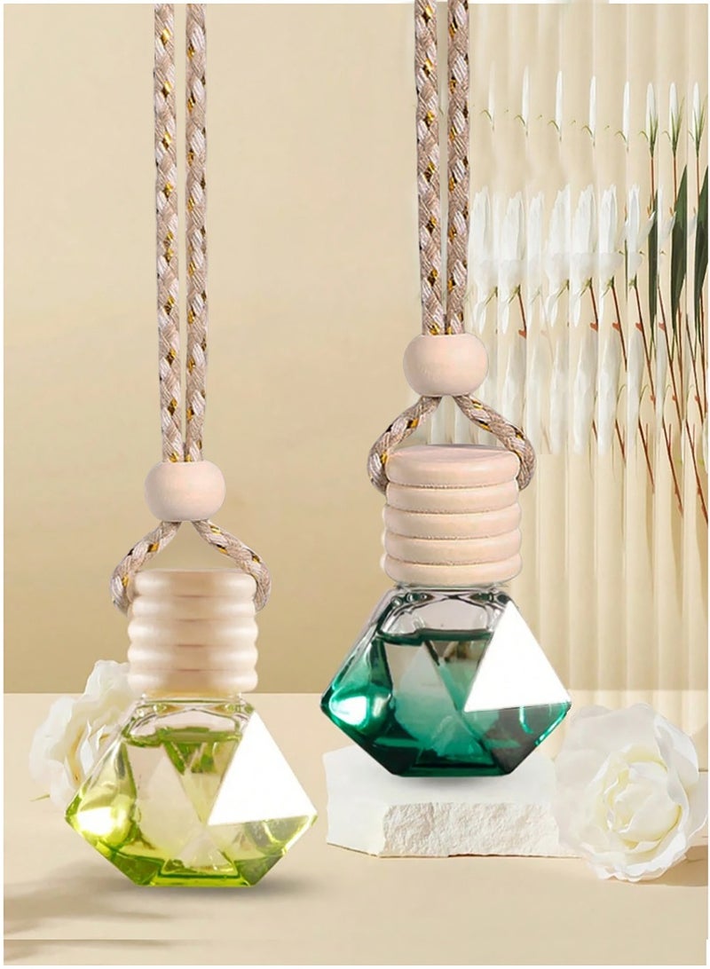 مجيد زجاجة معطر جو للسيارة، زجاجة ناشر للزيوت العطرية، إكسسوار أنيق لداخلية السيارة (زجاجتان مملوءتان) - Image 1