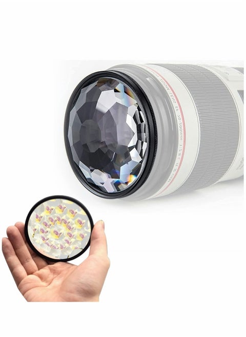 77mm Kaleidoscope Glass Prism Camera Lens Filter Variable Number of Subjects SLR Photography Accessories