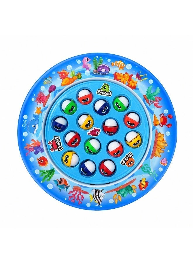 Kids Fishing Game Toy with Rotating Fish Board and Rods for Ages 3+ - Image 2