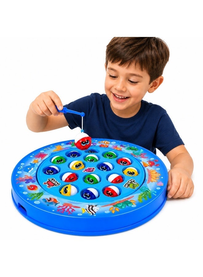 Kids Fishing Game Toy with Rotating Fish Board and Rods for Ages 3+ - Image 1