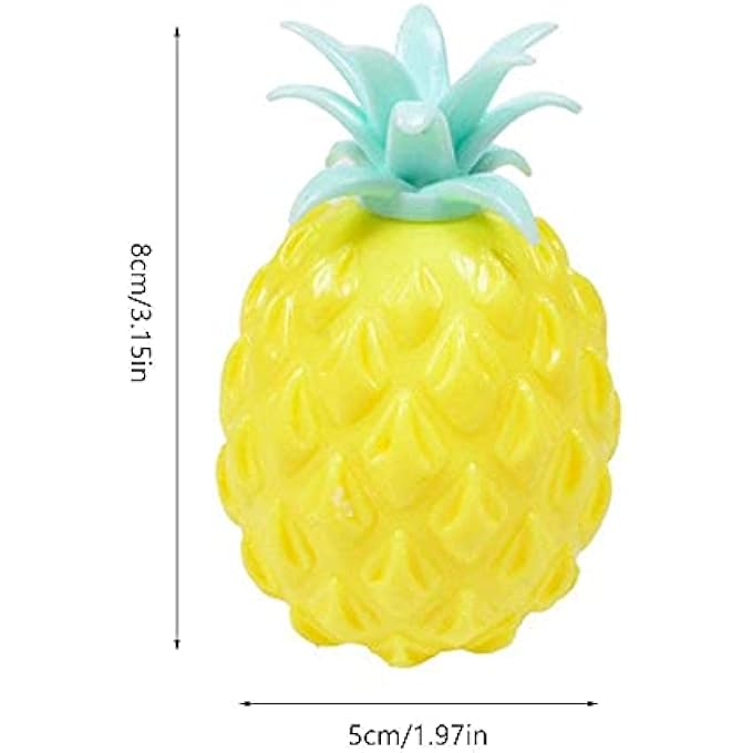 HOTBEST 4 Pcs Pineapple Stress Ball, Fidget Toys Ball for Pressure Release Party Gifts (Random Color) - Image 4