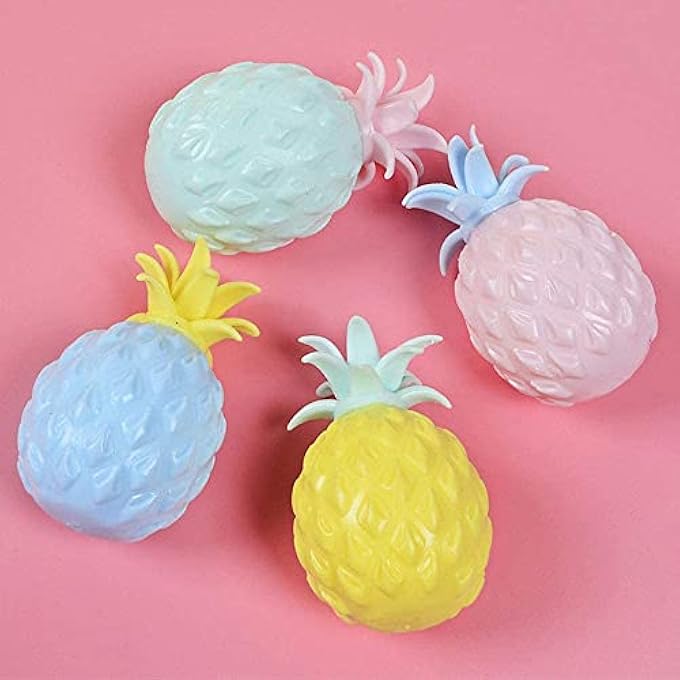 HOTBEST 4 Pcs Pineapple Stress Ball, Fidget Toys Ball for Pressure Release Party Gifts (Random Color) - Image 2
