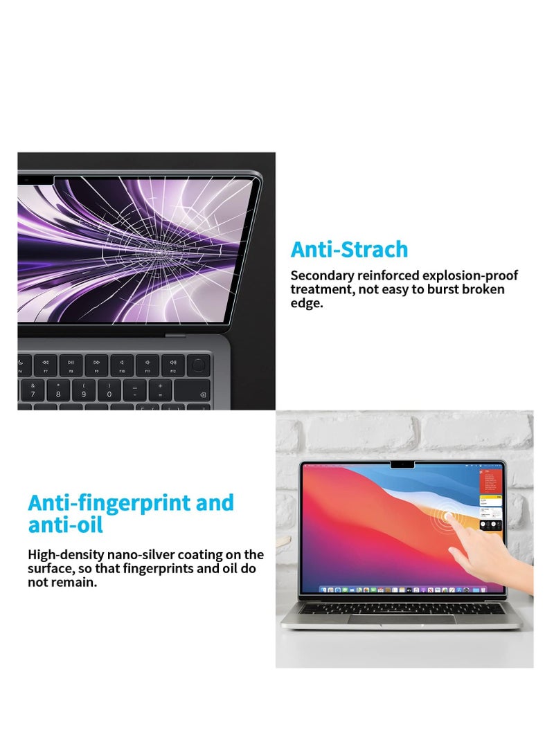 1Pack Anti Blue Light Anti Glare Screen Protector for MacBook Air 15 Inch 2024 M3 Chip A3114 and 2023 M2 Chip A2941, Eye Protection Screen Filter, Reduce Eye Strain, Block UV, Anti Fingerprint - Image 2