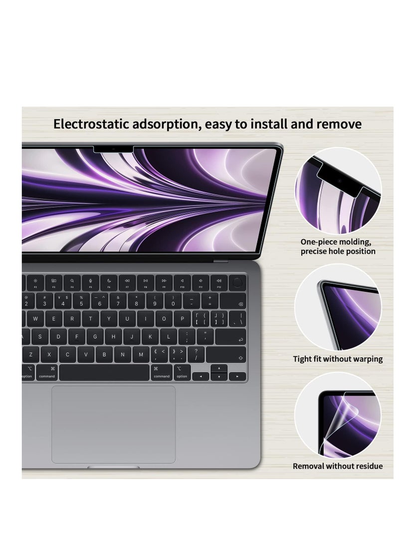 1Pack Anti Blue Light Anti Glare Screen Protector for MacBook Air 15 Inch 2024 M3 Chip A3114 and 2023 M2 Chip A2941, Eye Protection Screen Filter, Reduce Eye Strain, Block UV, Anti Fingerprint - Image 5