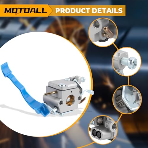 MOTOALL 590460102 Carburetor for Husq 125B Husqvarna125BX 125BVX Leaf Blower Trimmer for Zama C1Q-W37 Carb 545 08 18-11 581798001 545081811 545112101 with Air Filter Fuel Line Kit - Image 4