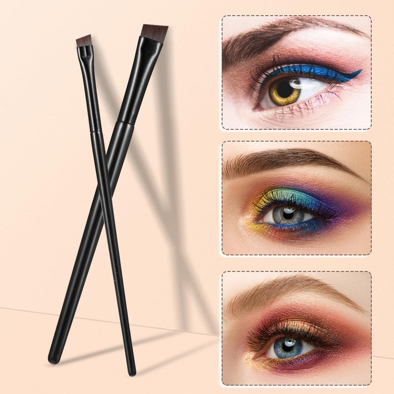 Etercycle 5-Piece Set Eyeliner Brushes for Precision Makeup Application - Fine Angled & Ultra Thin Slanted Flat Angle for Professional Beauty Cosmetic Tool - Image 4