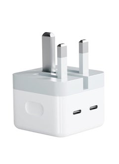 USB C Plug, 35W Dual USB C Fast Charger Plug Power Adapter for iPhone 15/14/14 Plus/Pro/ 14 Pro Max/ 13/12/ 11/ X/Samsung/Pad/Speaker/AirPods