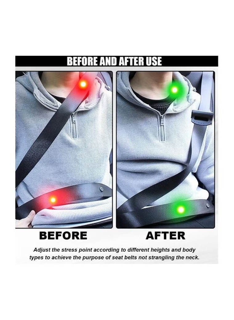 8 قطع من مشابك تعديل حزام الأمان للسيارة، مشابك حزام أمان عالمية للسيارات، واقي مريح للكتف والرقبة ومثبت لحزام الأمان للسيارات وسيارات الدفع الرباعي (أسود، أزرق) - Image 4