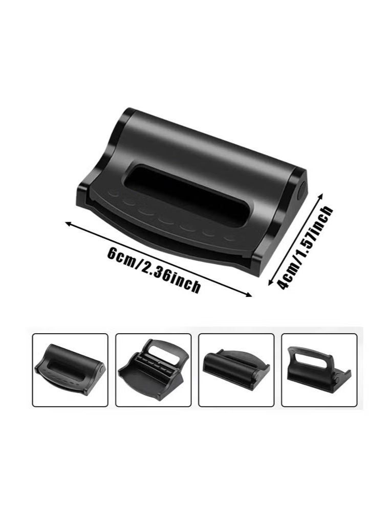 8 قطع من مشابك تعديل حزام الأمان للسيارة، مشابك حزام أمان عالمية للسيارات، واقي مريح للكتف والرقبة ومثبت لحزام الأمان للسيارات وسيارات الدفع الرباعي (أسود، أزرق) - Image 2