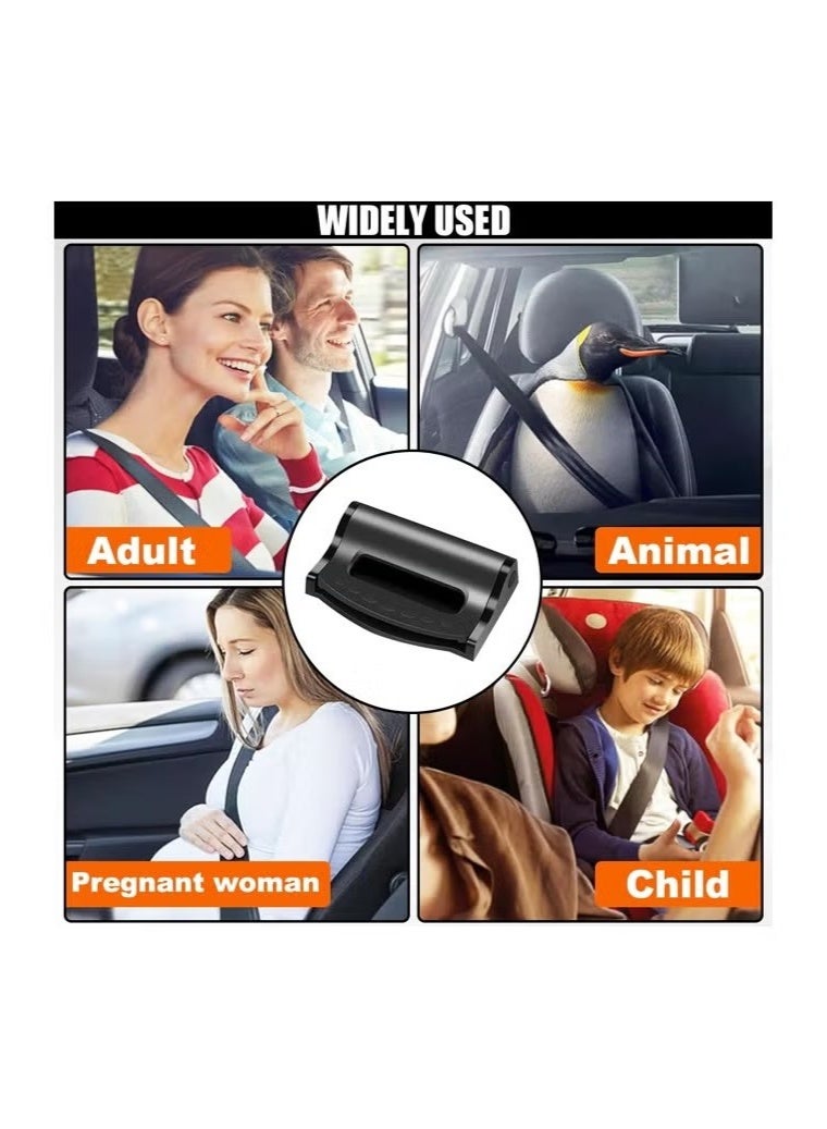 8 قطع من مشابك تعديل حزام الأمان للسيارة، مشابك حزام أمان عالمية للسيارات، واقي مريح للكتف والرقبة ومثبت لحزام الأمان للسيارات وسيارات الدفع الرباعي (أسود، أزرق) - Image 5