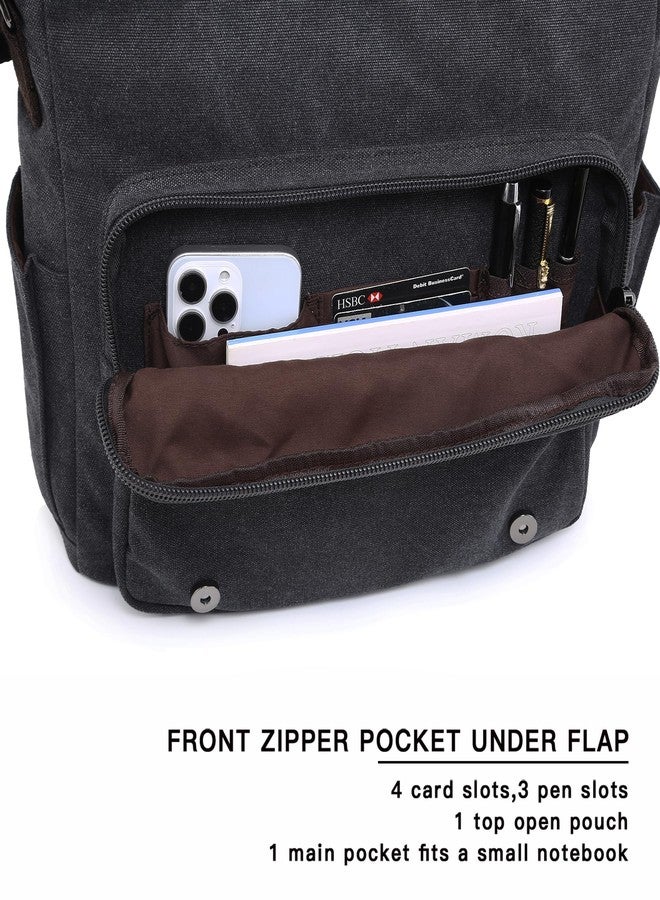 داسين حقيبة كتف كبيرة من قماش الكانفاس بتصميم كلاسيكي من داسين، لون أسود، مناسبة لأجهزة الكمبيوتر المحمولة حتى 15 بوصة - Image 5