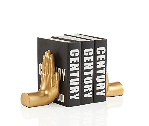 Danya B Danya B . NY8003GLD Contemporary Accent Book Shelf Decor - Hands Sculpture Bookend Set  - Image 1